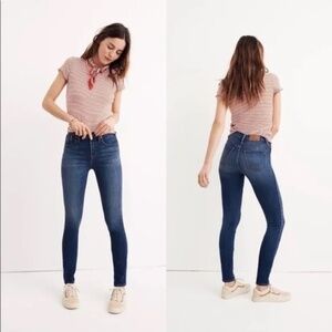 Madewell 10" High Rise Skinny Jeans in Danny Wash TENCEL Denim Edition Size 24